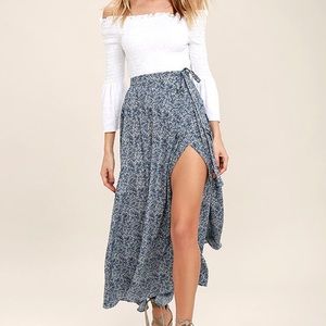 Lulus Maxi Wrap Skirt